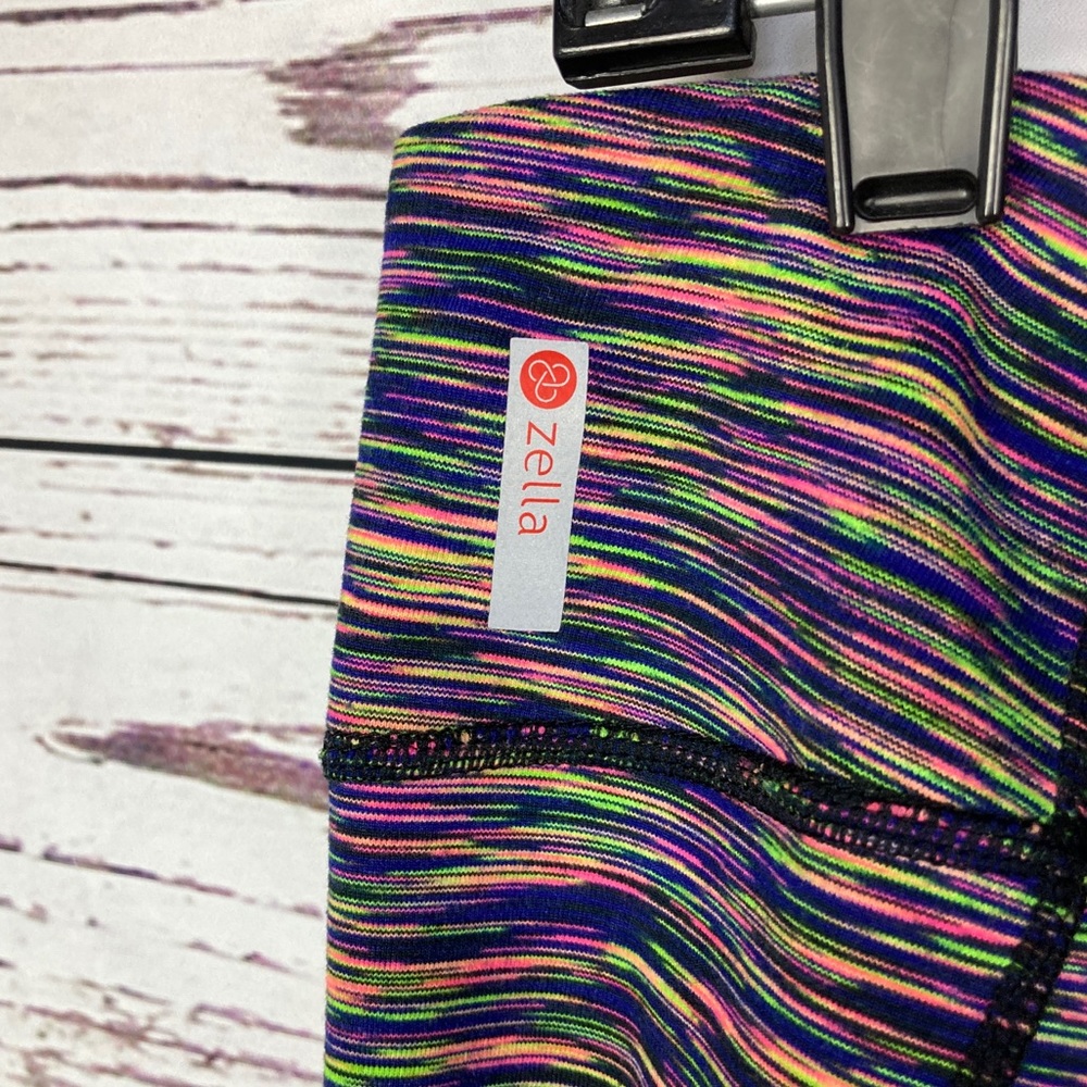 Zella Cosmic Colorful Capri Leggings Size Lg EUC - Picture 8 of 16